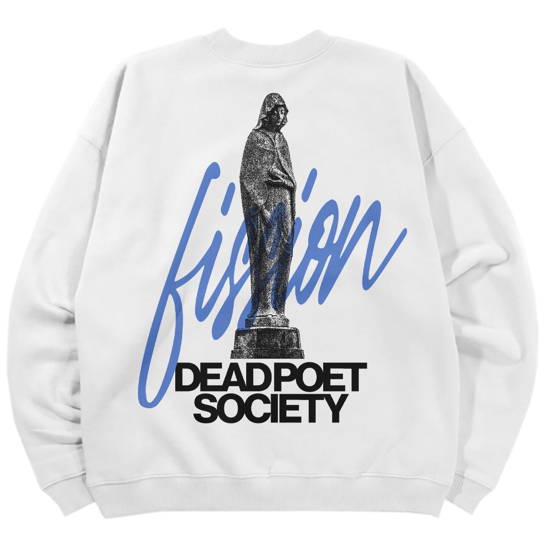 White Dead Poet Society Logo Sweatshirt WITHOUT Sleeve Design