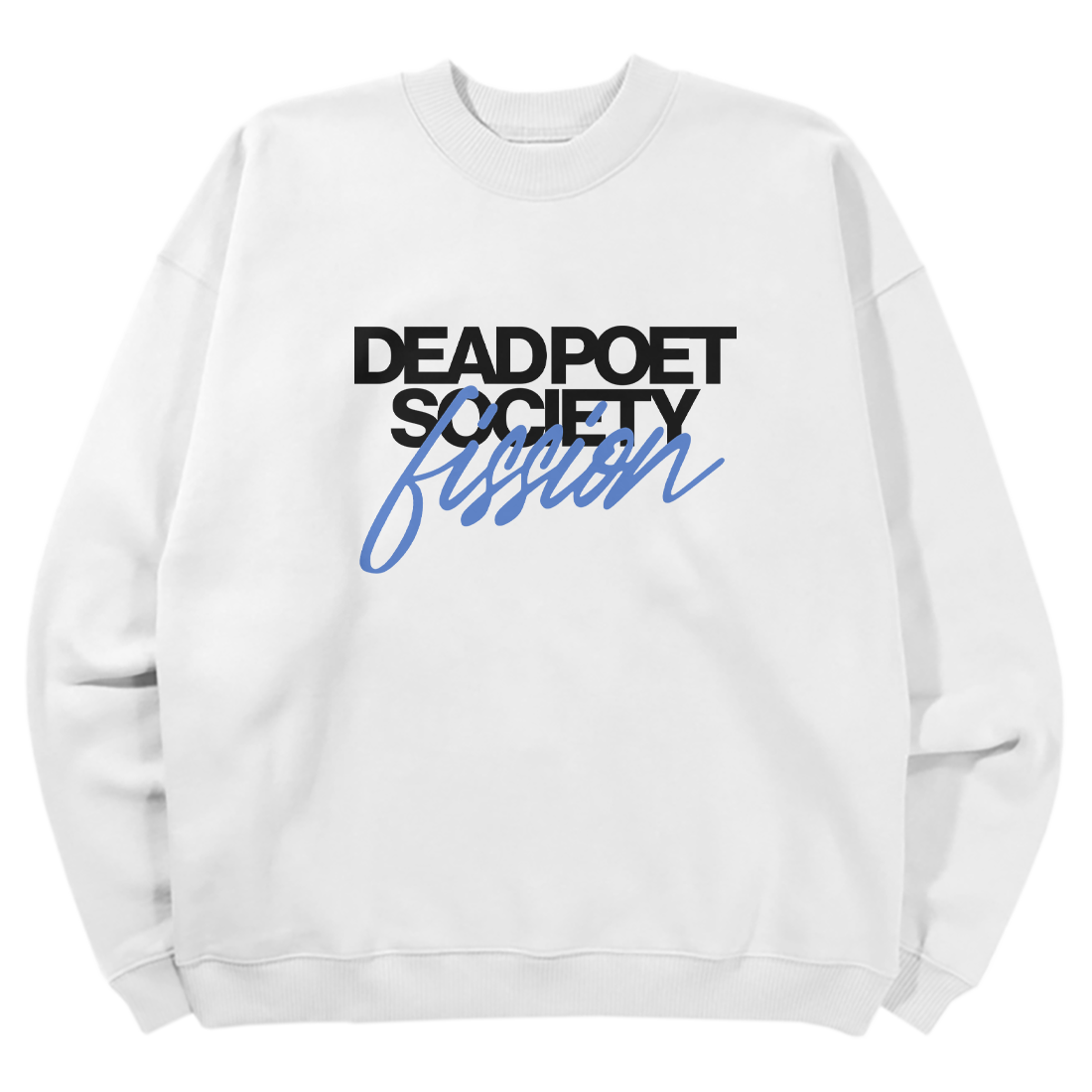 White Dead Poet Society Logo Sweatshirt WITHOUT Sleeve Design