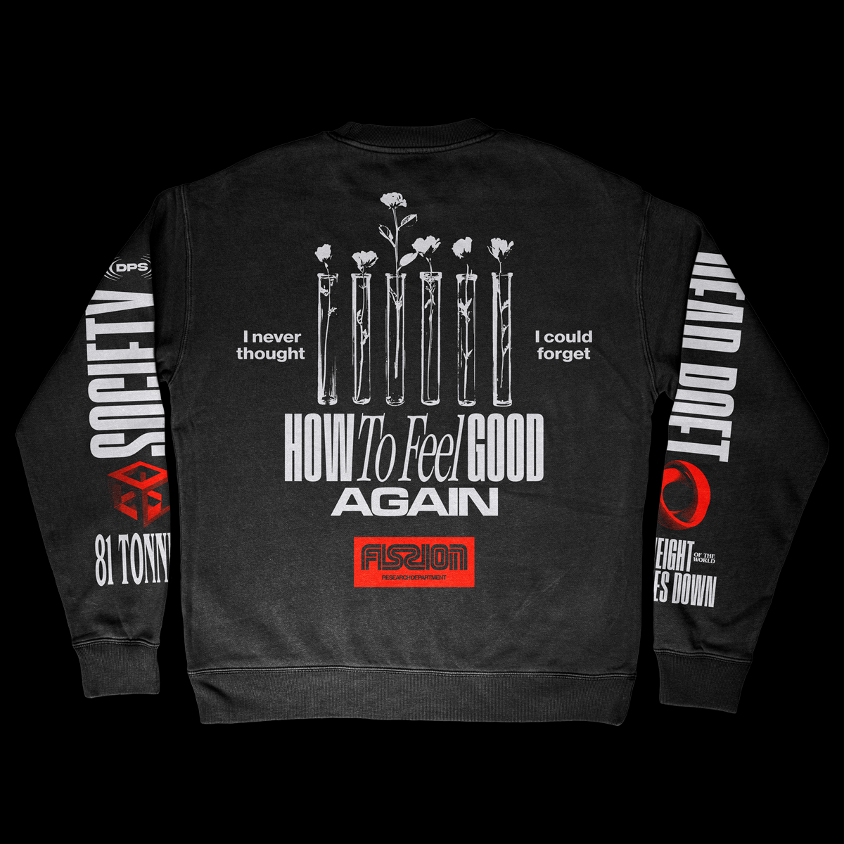 81 Tonnes / Crew Neck Sweater - Black