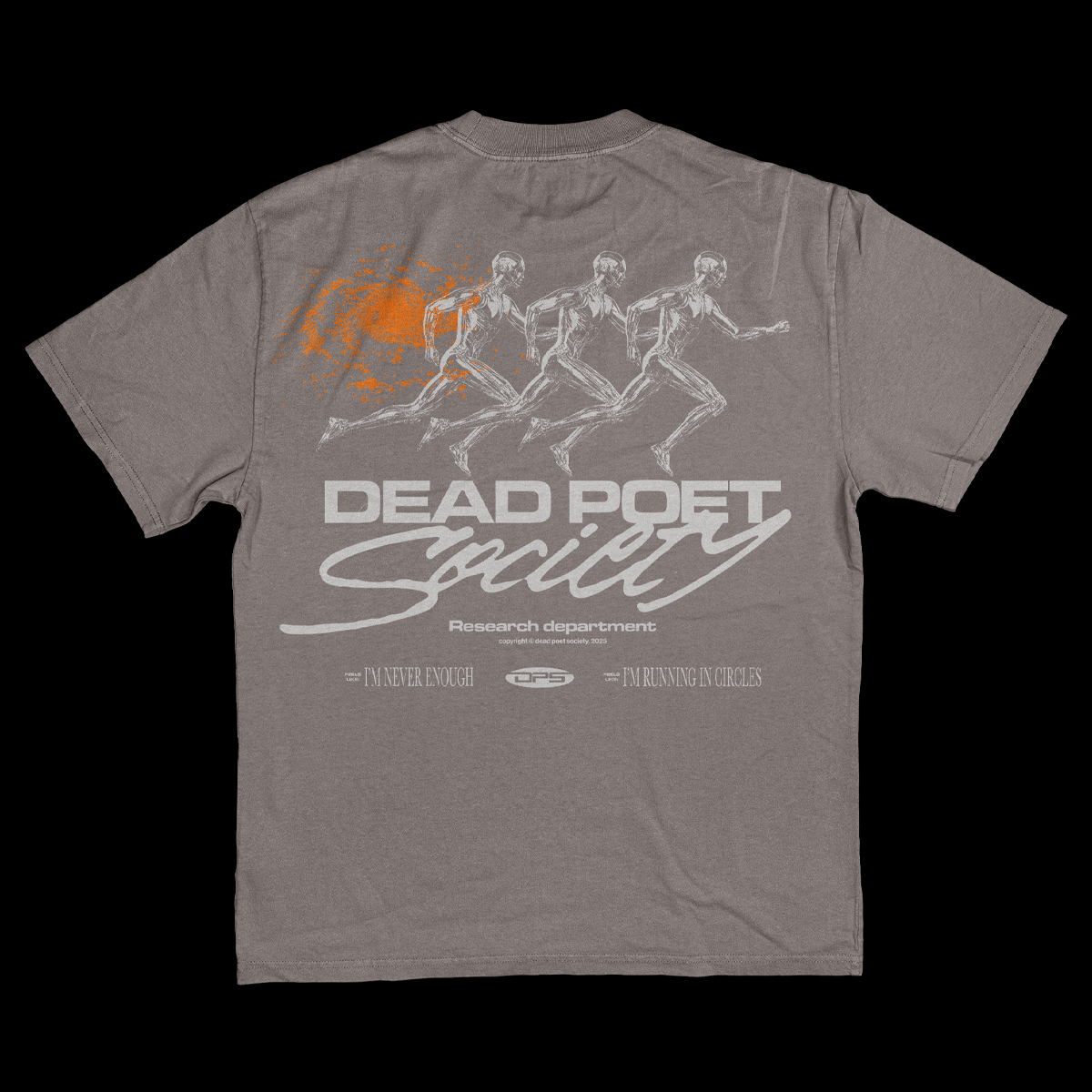 Heavy Cotton / Running in Circles / Oversized T-shirt - Faded Grey