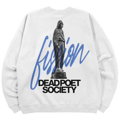 White Dead Poet Society Logo Sweatshirt WITHOUT Sleeve Design