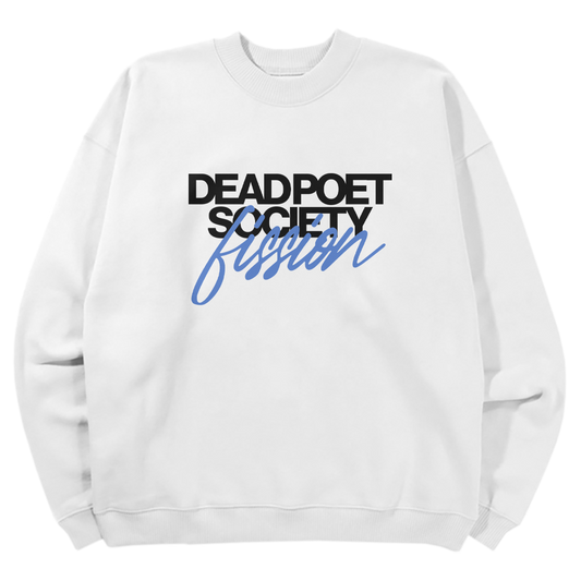 White Dead Poet Society Logo Sweatshirt WITHOUT Sleeve Design