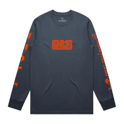 Hurt / Long Sleeve T-shirt - Petrol Blue
